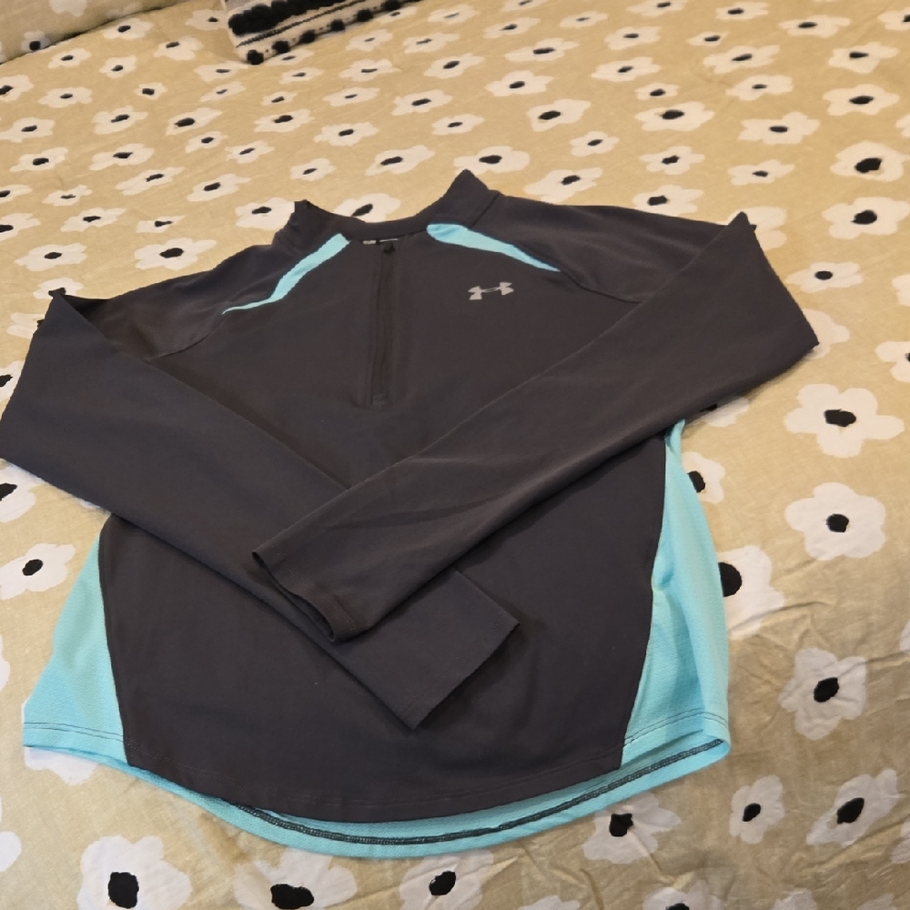 Under Armour Charcoal and Aqua Performance Top